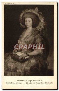 Old Postcard Francisco Goya Bermudezne Arckepe Bildnis Der Frau Cean Bermudez