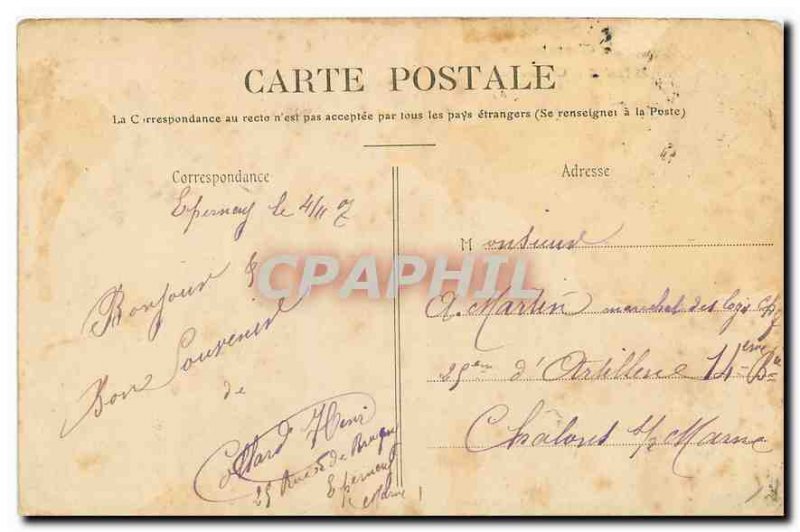 Old Postcard Epernay Champagne Perrier Chateau