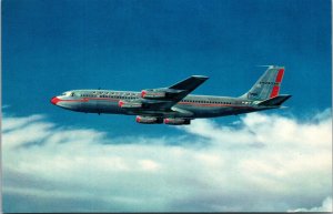 Vtg 1950s American Airlines 707 Jet Flagship Plane Unused Advertising Postcard