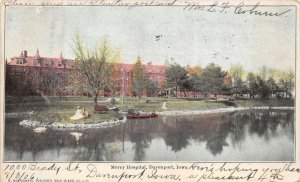 Davenport Iowa Mercy Hospital Vintage Postcard AA84084