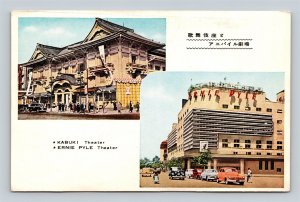 1951 Toyo Japan Ernie Pyle And Kabuki Theatre Tokyo Takarazuka Theater Postcard