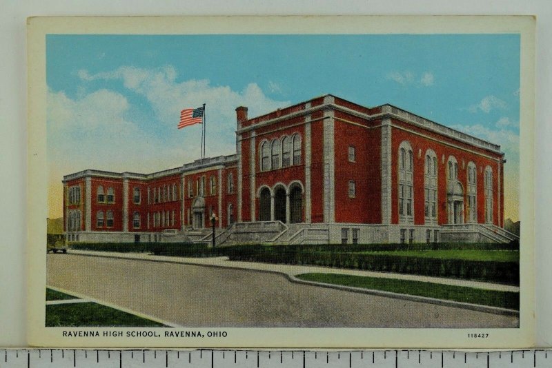 Ravenna High School, Ravenna, Ohio Vintage Postcard P58 