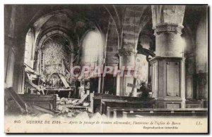 Old Postcard War of 1914 After the passage of German troops The interior of t...