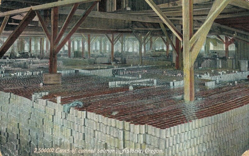 USA 2500000 Cans of Canned Salmon Astoria Oregon 04.24