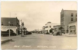 Weslaco TX Street View Gas Station Store Fronts RPPC Real Photo  Postcard