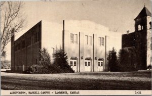 Kansas Lawrence Haskell Campus Auditorium Real Photo