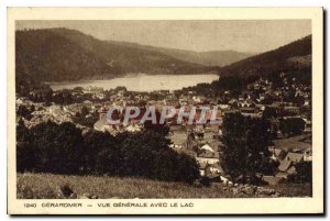 Old Postcard Gerardmer General view with Lake