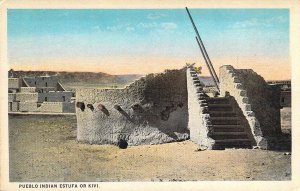 c.1920's, Pueblo Indian Estufa or Kivi, NM, New Mexico, Old Postcard