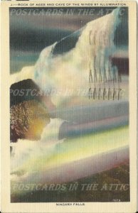 Rock of Ages and Cave of The Winds by Illumination - Niagara Falls Night Scene