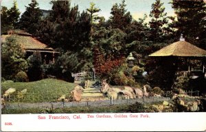 Postcard Japanese Tea at Garden Golden Gate Park in San Francisco, California