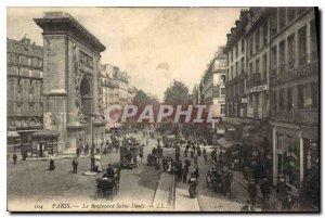 Postcard Old Paris Boulevard Saint Denis