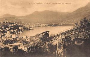 Lugano Switzerland Railroad  Antique Postcard L2475