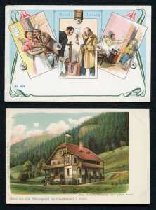 Germany 2 VINTAGE  Fresh and Unused Hotel Postcards