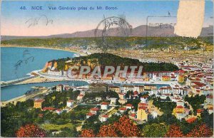 Postcard Old Nice Vue Generale taken from Mt Boron