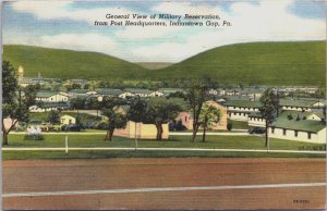 General View of Military Reservation Indiantown Gap Pennsylvania Linen C201