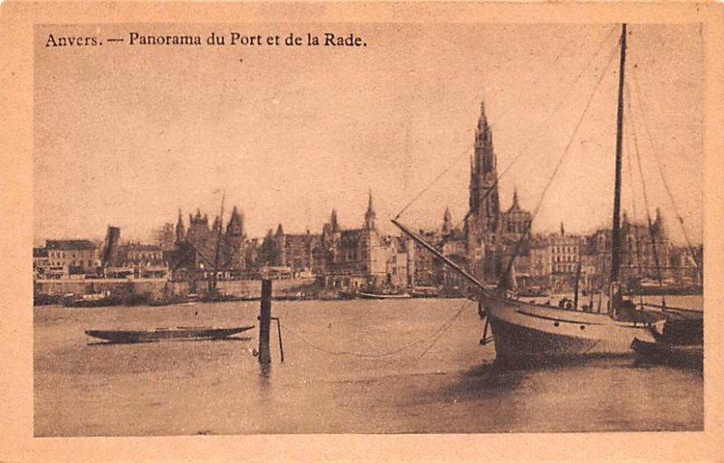 Panorama du Port et de la Rade Anvers Belgium Unused 