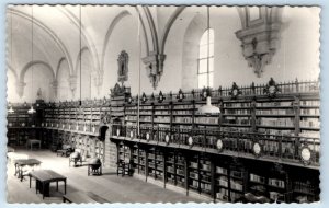 RPPC SALAMANCA University Library interior SPAIN 1960 Postcard