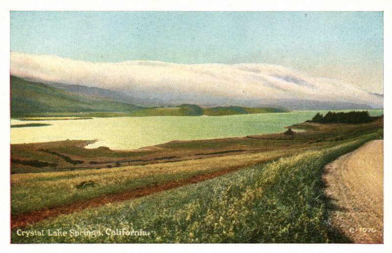California Crystal Lake Springs Lake and Mountain Scene