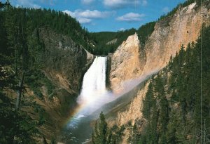 Vintage Postcard Grand Canyon Lower Falls Yellowstone National Park Arizona AZ