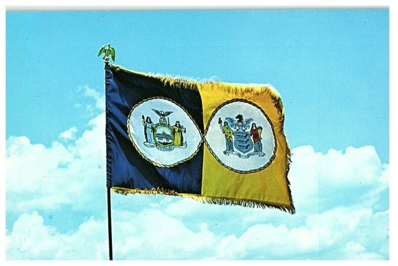 Bandera De New York Port Authority ~ Vintage Tarjeta Postal