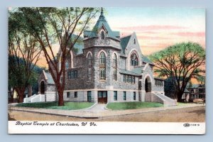 Baptist Temple Church Street View Charleston West Virginia UNP DB Postcard E15