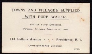 1890's ERA PROVIDENCE RI*D M PATT & CO*ARTESIAN DRIVEN & HYDRAULIC WELLS*HOPKINS