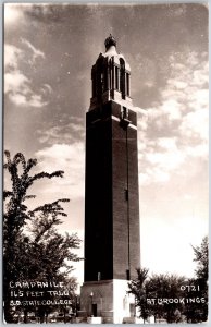 1941 Campanile South Dakota SD State College Real Photo RPPC Posted Postcard