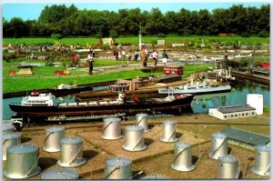 Postcard - Dock area, Miniature City Madurodam - The Hague, Netherlands