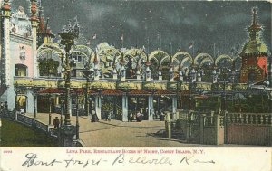 Coney Island New York Luna Park Restaurant 1908 Amusement Postcard 21-11667