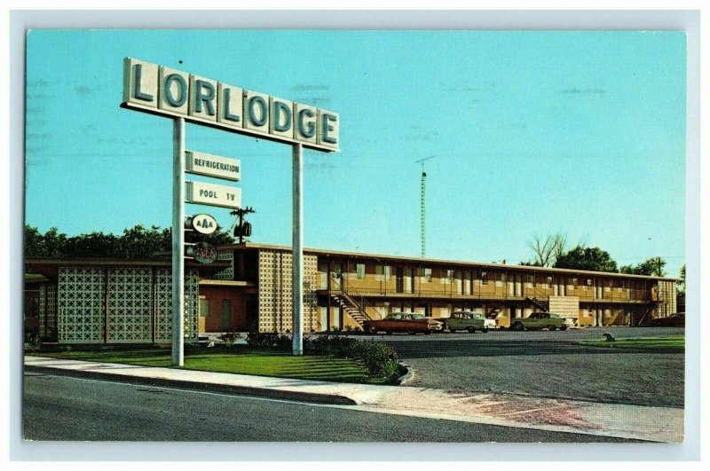 Carlsbad Lorlodge Postcard New Mexico Roadside Inn Motel