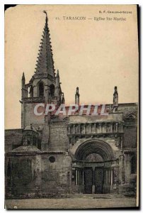 Old Postcard Tarascon Church Ste Marthe