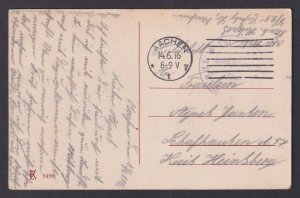 Aachen Germany Meteorological Observatory 1916 WWI Feldpost Postcard