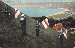 Sailors Morse Signalling Vintage Postcard JF235045