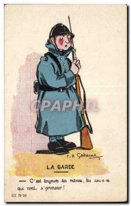 Militaria - Humor - Humor - Illustration - The Guard - Old Postcard