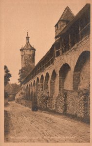 Vintage Postcard 1910's Rothenburg Ob Der Tauber Main Street Road Germany