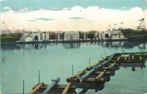 Vintage Postcard Panama Canal Gatun Locks as Seen From Canal Tokio Bazaar