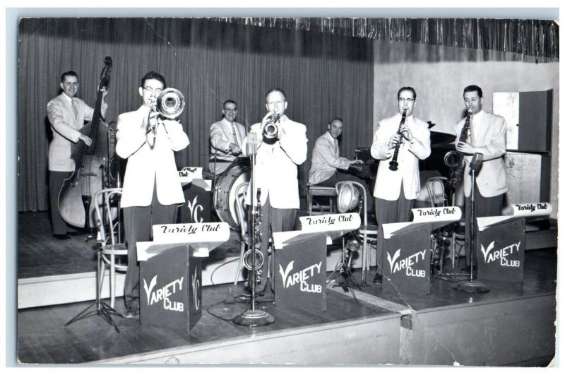 c1950's Variety Club Musicians Cedar Rapids Iowa IA RPPC Photo Vintage Postcard