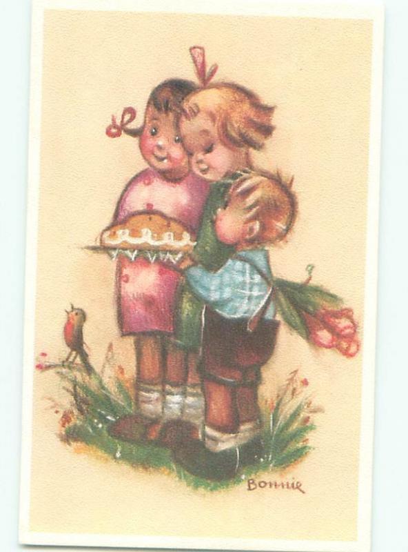 foreign Pre-1980 signed KIDS HOLDING CAKE AC6777