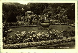 RPPC In the Rose  Garden Bad Kissingen Germany Real Photo Postcard