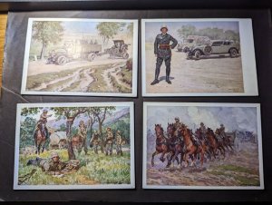 Lot of 12 Mint Austria Military Armed Forces Series Postcards WWI Soldiers