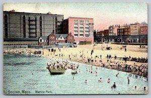 1908  Boston  Massachusetts  Marine Park    Postcard