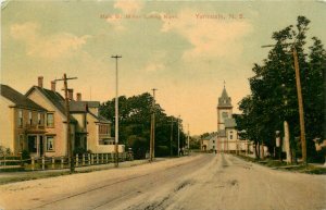 c1910 Postcard; Main Street at Milton Looking North, Yarmouth Nova Scotia Canada