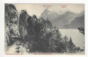 Vintage Switzerland Photo Postcard - Urirotstok Mountain From Axenstrasse (AN30)