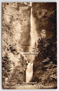 RPPC Multnomah Falls Columbia River Highway Oregon Real Photo Postcard B43