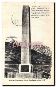 Postcard Ancient Obelisk Mount Genevre