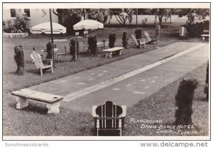 Florida Dania Shuffleboard Court Dania Beach Hotel Real Photo