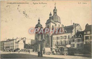 'Old Postcard Chalon sur Saone St Peter''s Church'