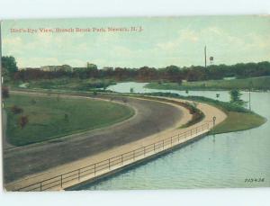 Divided-Back PARK SCENE Newark New Jersey NJ H3938