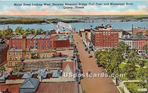 Maine Street, Memorial Bridge - Quincy, Illinois IL