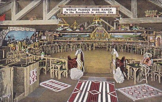 New Jersey Atlantic City Interior Of World Famous Dude Ranch Nite Club